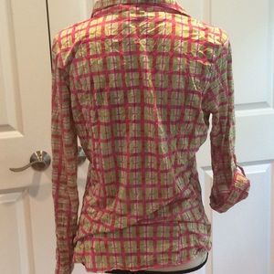 Bright colorful David Cline shirt